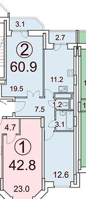 Планировка на 60-ти квадратных метрах ) прошу совета!!!